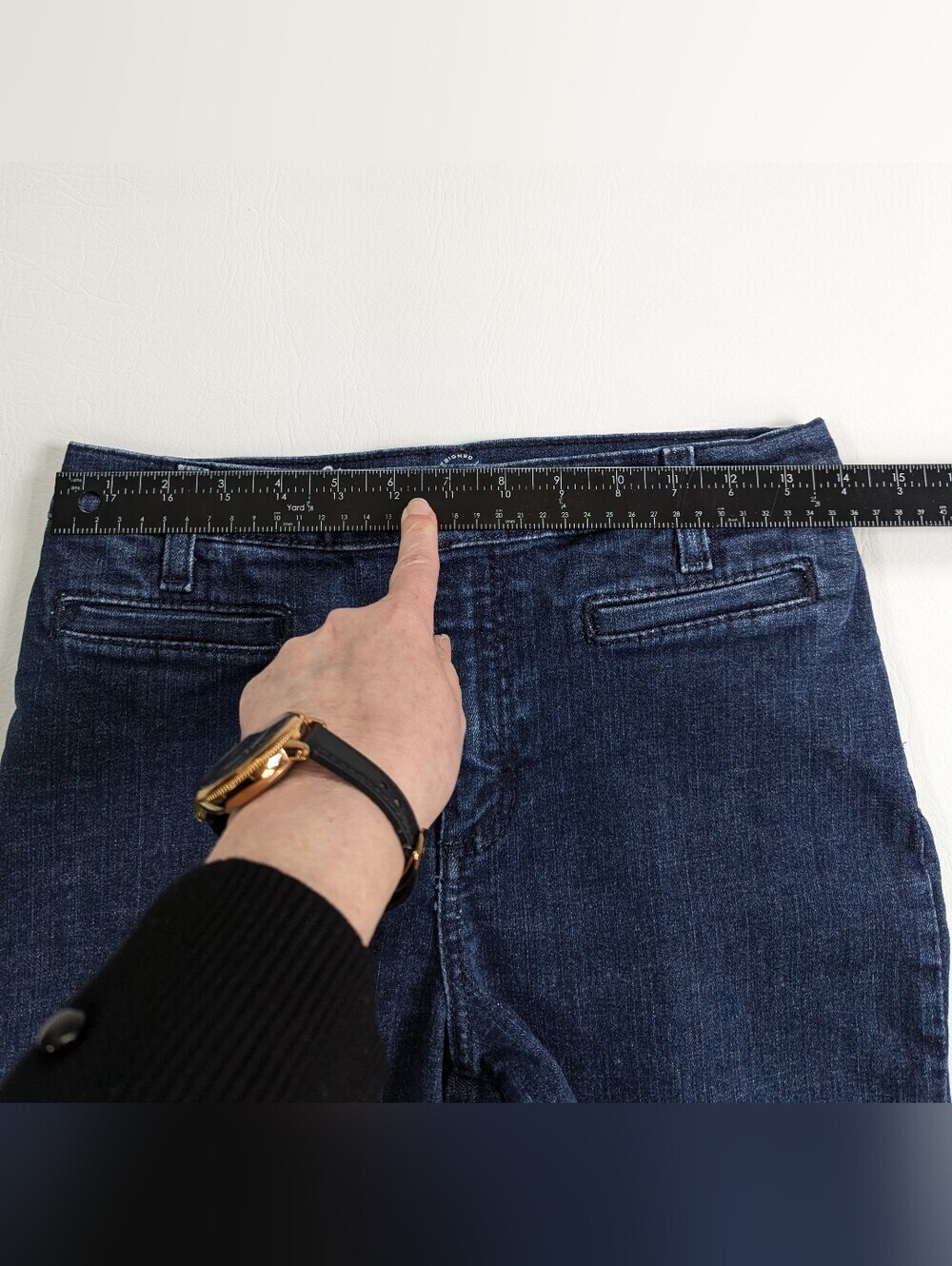 Wrangler x Modcloth Wide Leg Jeans Dark Wash Stretch Size 26 - Picture 6 of 12